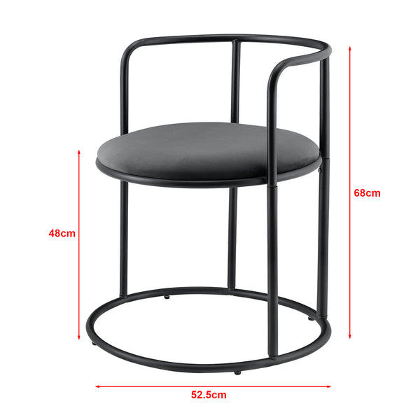 Salontafel Alvkarleby met 2 stoelen 3-delig zwart