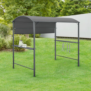 Tonnelle de Barbecue Pyrgos 215 x 220 x 140 cm Anthracite Gris Foncé [en.casa]