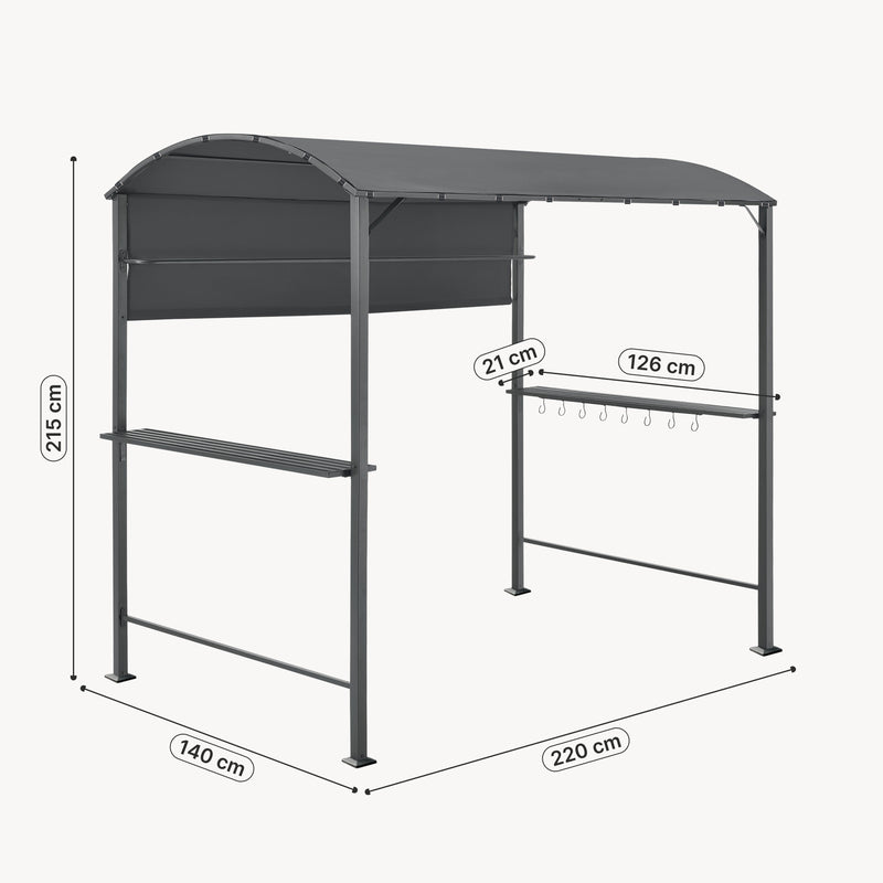 Maatschets Steakhouse Pyrgos BBQ paviljoen 215x220x140 cm brandvertragend