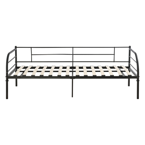 Cadre de Lit Métallique avec Matelas 90x200 cm Noir [en.casa]