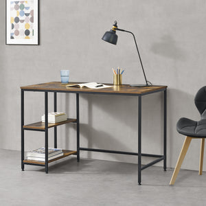Bureau Vilhelmina 120x60x76,5 cm zwart en houtkleurig