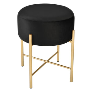 [en.casa] Krukje Kungälv rond 44xØ35 cm zwart en messing