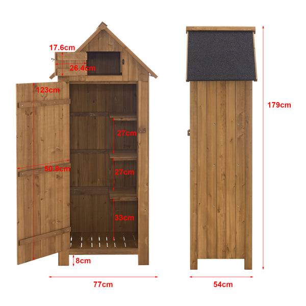 Abri de Jardin à Toit Bitumé Ottrott Range-Bûches en Bois 179 x 77 x 54 cm [en.casa]