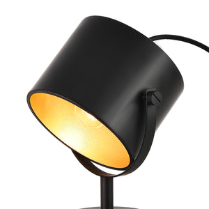Lampe de bureau Farstorp en métal hauteur 25 cm noir [lux.pro]