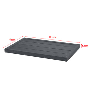 Plaque de base Nürtingen antidérapant pour douche de jardin et piscine 101 x 63 x 5,5 cm [en.casa]