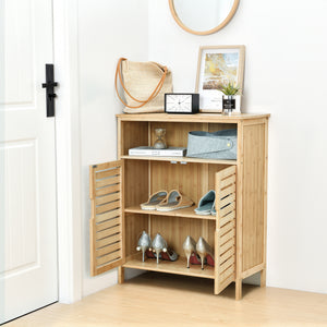 Badkamerkast Eslöv bamboe 81x65,5x31 cm houtkleurig