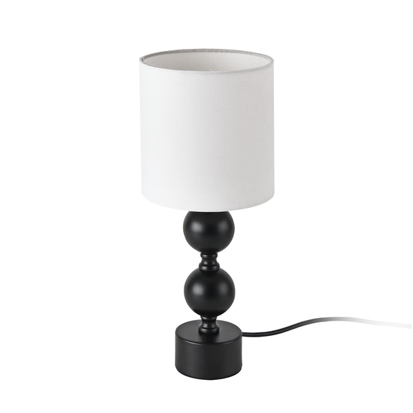 Lampe de bureau Wrexham E14 en métal 40 cm noir et blanc [lux.pro]