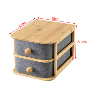 Organisateur de bureau Arsivik à 2 tiroirs 16 x 18 x 23 cm [en.casa]