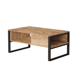 Salontafel Laukaa met plank 100x60x45 cm [en.casa]