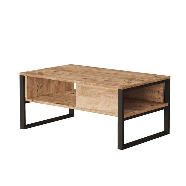 Salontafel Laukaa met plank 100x60x45 cm [en.casa]