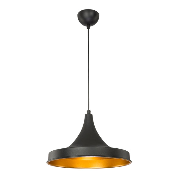 [lux.pro] Hanglamp Bamber Bridge E27 zwart en koperkleurig