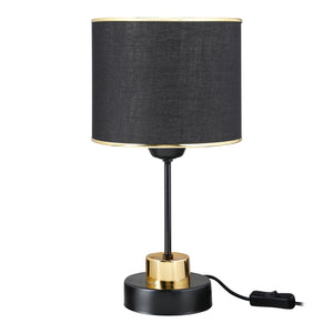 [lux.pro] Tafellamp bureaulamp Gravesend E27 zwart en koperkleurig