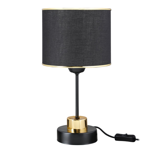 [lux.pro] Tafellamp bureaulamp Gravesend E27 zwart en koperkleurig