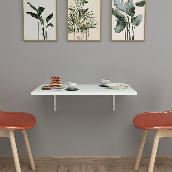 Table murale Klepp rabattable 72 x 45 cm blanc [en.casa]