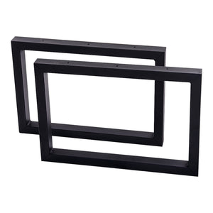 Set de 2 pieds de table Lunderskov rectangulaires en acier 35 x 50 cm [en.casa]