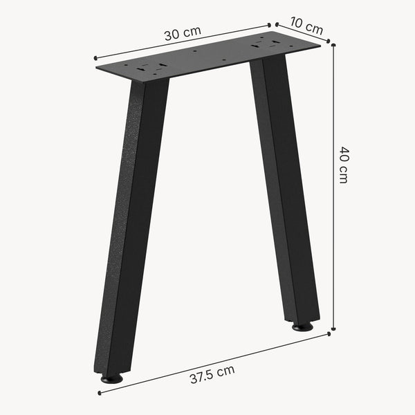 Set de 2 pîeds de table Mariager triangulaires en acier 42 x 40 cm [en.casa]