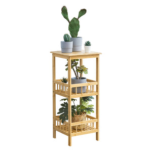 [en.casa] Staand rek Pyhäjärvi bamboe 79x33x33 cm houtkleurig