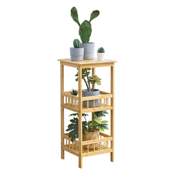 [en.casa] Staand rek Pyhäjärvi bamboe 79x33x33 cm houtkleurig