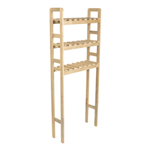 [en.casa] Staand rek Alslev badkamerrek 160x64x21 cm houtkleurig