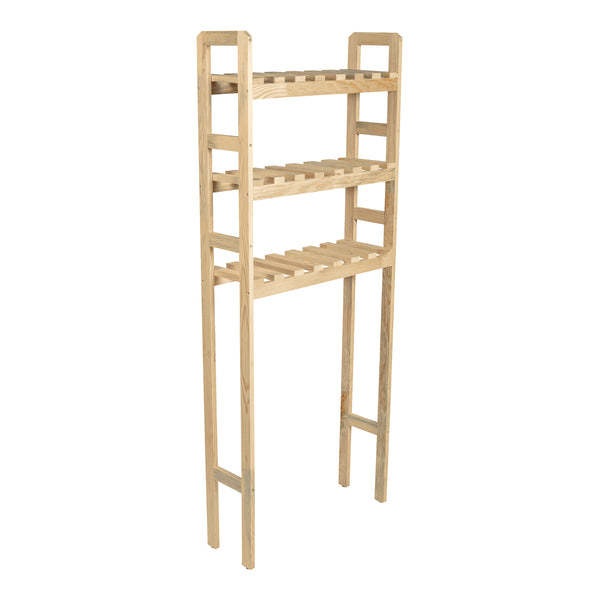 [en.casa] Staand rek Alslev badkamerrek 160x64x21 cm houtkleurig