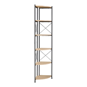 [en.casa] Plantenstandaard Ulfborg 160x30x30 cm houtkleurig en zwart