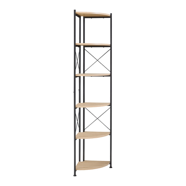 [en.casa] Plantenstandaard Ulfborg 160x30x30 cm houtkleurig en zwart