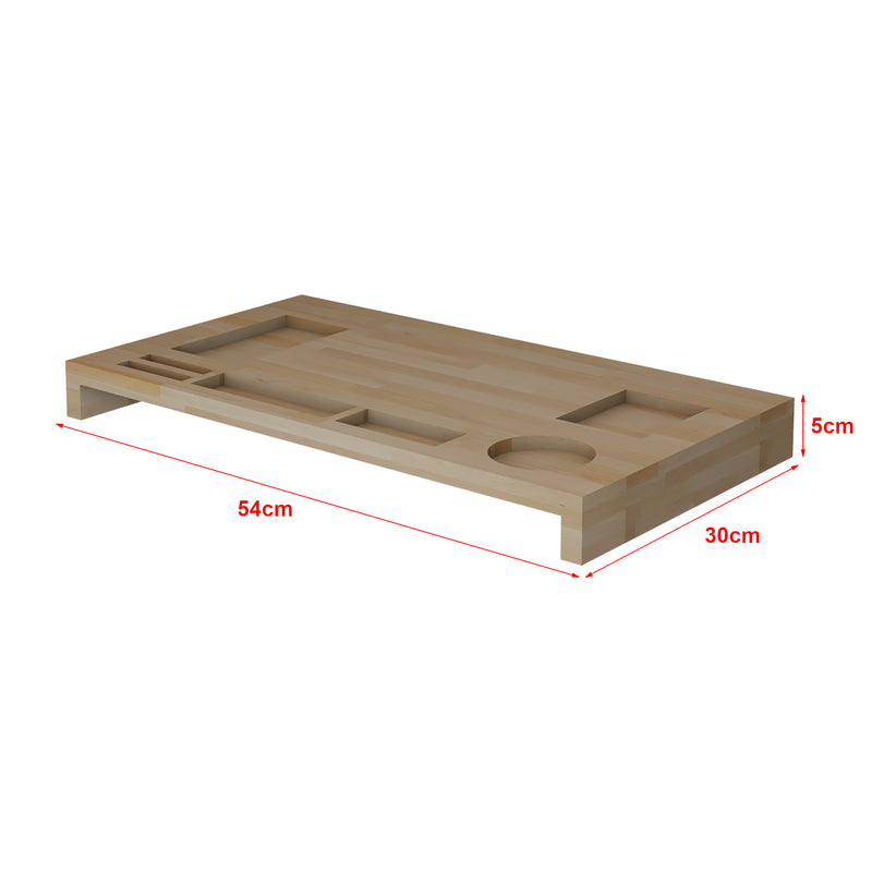Maatschets [en.casa] Monitorstandaard Ringsted verhoger 5x54x30 cm houtkleurig