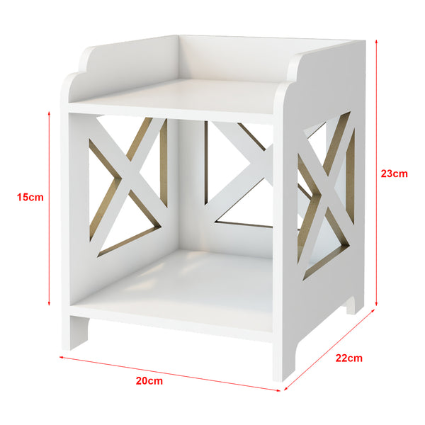 [en.casa] Badkamer organizer Struer 23x20x22 cm houtkleurig