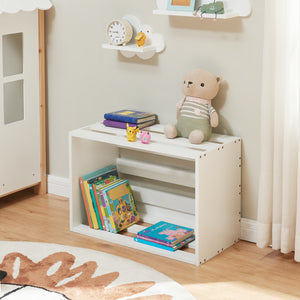 [en.casa] Bijzettafel Rønde 43x64x33 cm wit