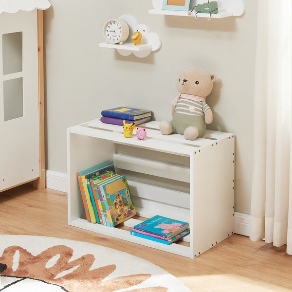 [en.casa] Bijzettafel Rønde 43x64x33 cm wit