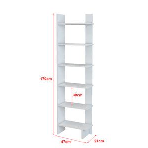 [en.casa] Boekenkast Midtdjurs schap 170x47x21 cm wit