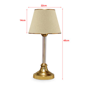 [lux.pro] Tafellamp Paisley 45 cm E27 messing en beige