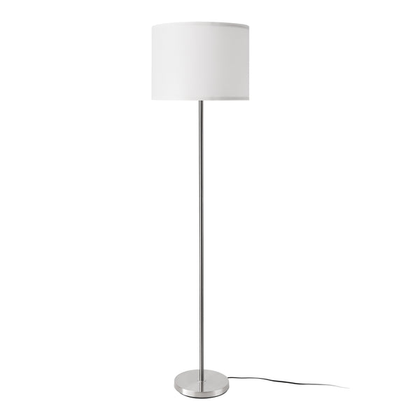 Lampadaire Tamworth E27 hauteur 161 cm argent blanc [lux.pro]