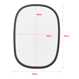 Miroir mural Copertino ovale 70 x 50 cm noir mat [en.casa]
