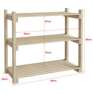 [en.casa] Schoenenrek Them 60x68x30 cm houtkleurig