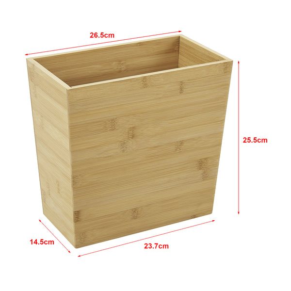 Poubelle de salle de bain Sollefteå en bambou 9 litres [en.casa]