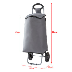 Chariot de courses Nørre 36 litres 93 x 32 x 30 cm gris foncé / noir [en.casa]
