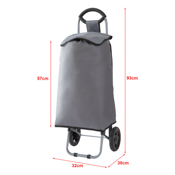 Chariot de courses Nørre 36 litres 93 x 32 x 30 cm gris foncé / noir [en.casa]