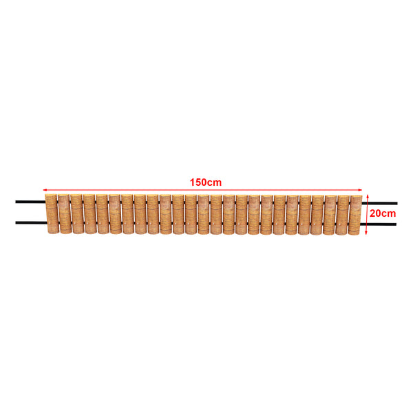 Palissade Rotta bois de pin 150 x 20 cm naturel [en.casa]