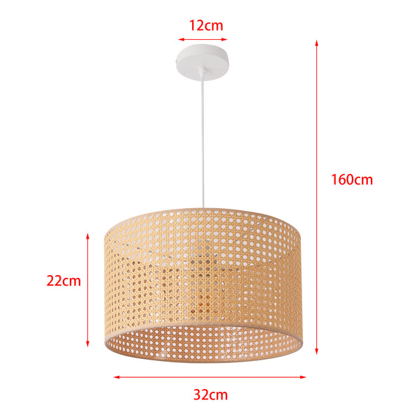 lux.pro Hanglamp Shrewsbury 160x32 cm wit en beige E27