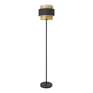 lux.pro Staande lamp Albans vloerlamp 160x30 cm zwart en goudkleurig