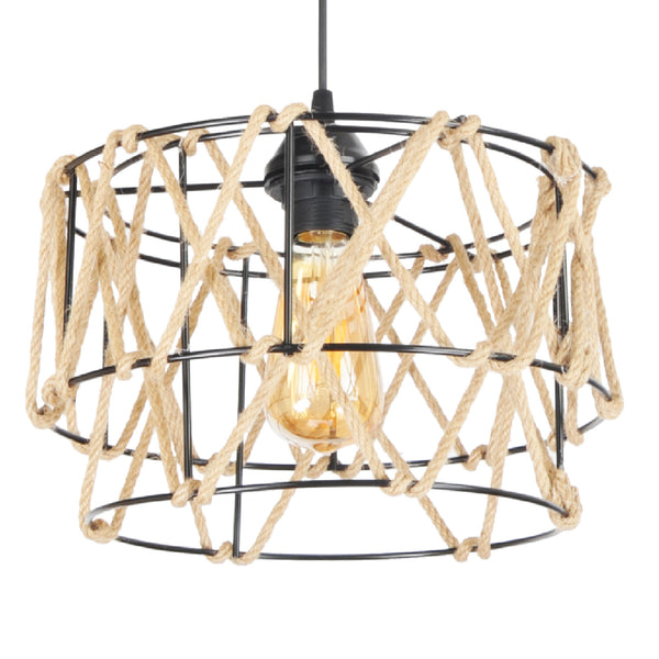 Suspension Maryport 65 x 25 x 25 cm E27 noir [lux.pro]