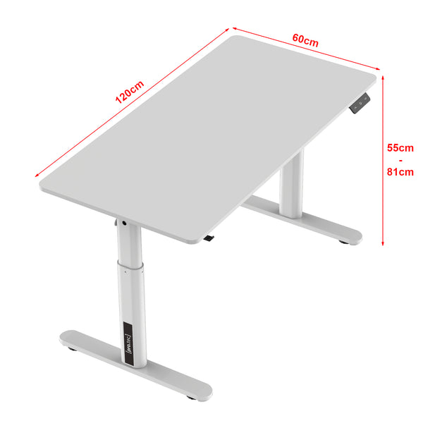 Bureau électrique à hauteur réglable pour enfants Ringe 120 x 60 cm blanc [pro.tec]