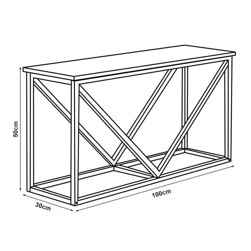 Maatschets [en.casa] Brandhout rek Vaasa houtopslag 50x100x30 cm zwart en houtkleurig donker