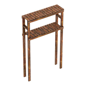 Étagère pour machine à laver Kinnula bois de pin 120 x 70 x 20 cm bois foncé [en.casa]