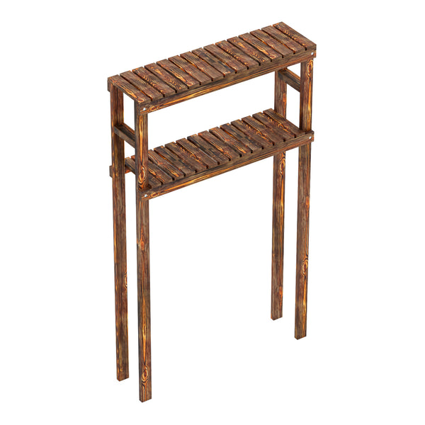Étagère pour machine à laver Kinnula bois de pin 120 x 70 x 20 cm bois foncé [en.casa]