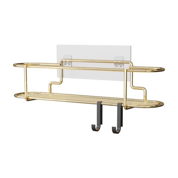 [en.casa] Keukenrek Naantali kuidenrek 32x8x7 cm goudkleurig en zwart