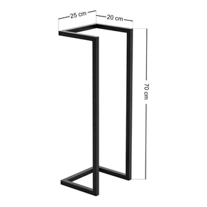 [en.casa] Handdoekrek Loppa voor wandmontage 70x25x20 cm zwart