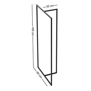 Portant à vêtements Hurdal acier 160 x 80 x 32 cm noir [en.casa]
