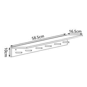 Portemanteau mural Fjord 59 x 17 x 10 cm naturel [en.casa]